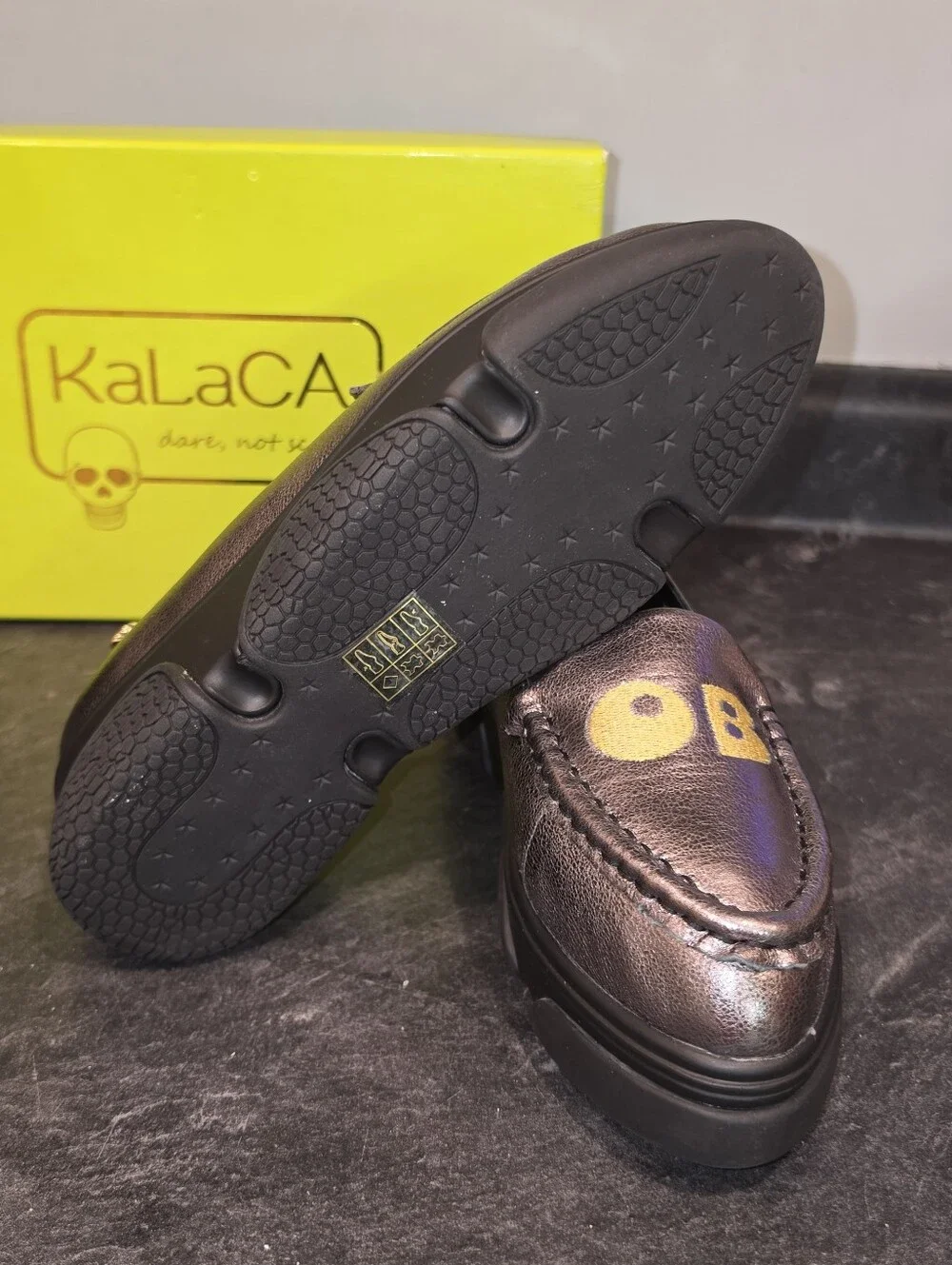 KaLaCA SNOB gun Metal Platform Shoes Size 38